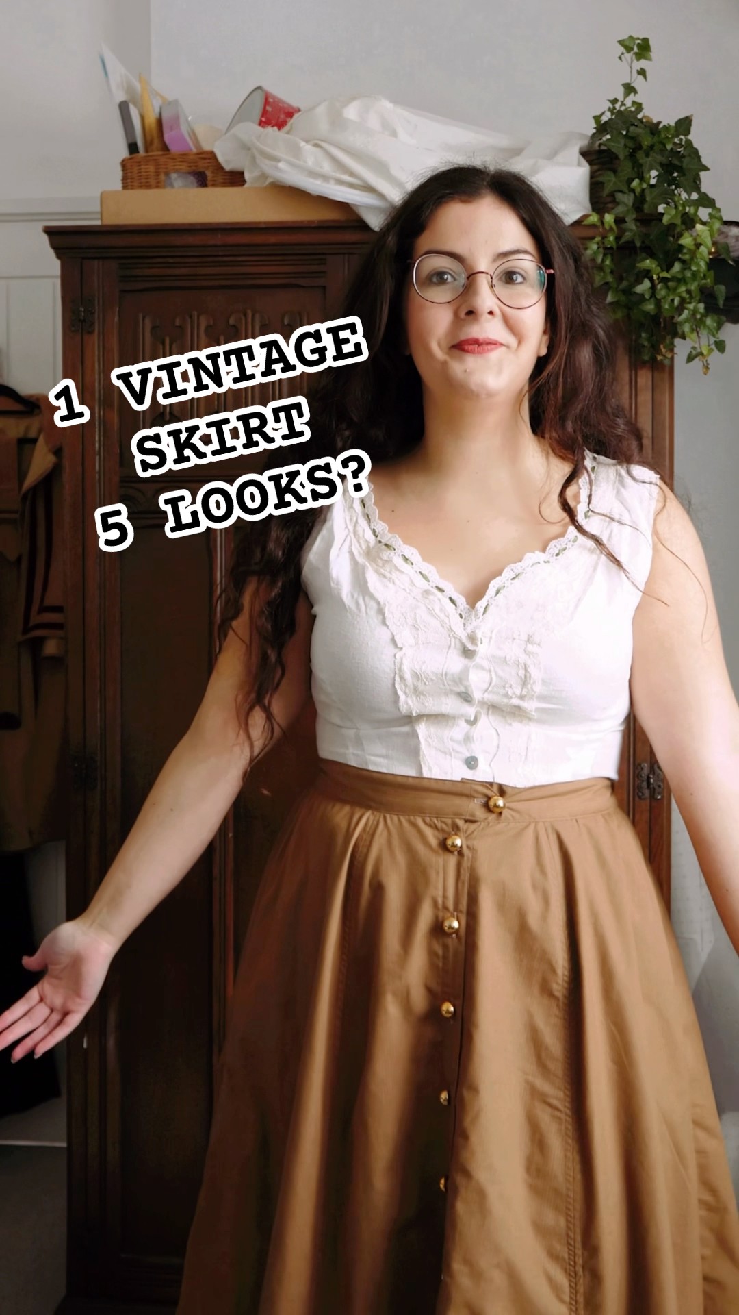 One Vintage-Style Skirt, 5 Looks? (or is the first too unhinged