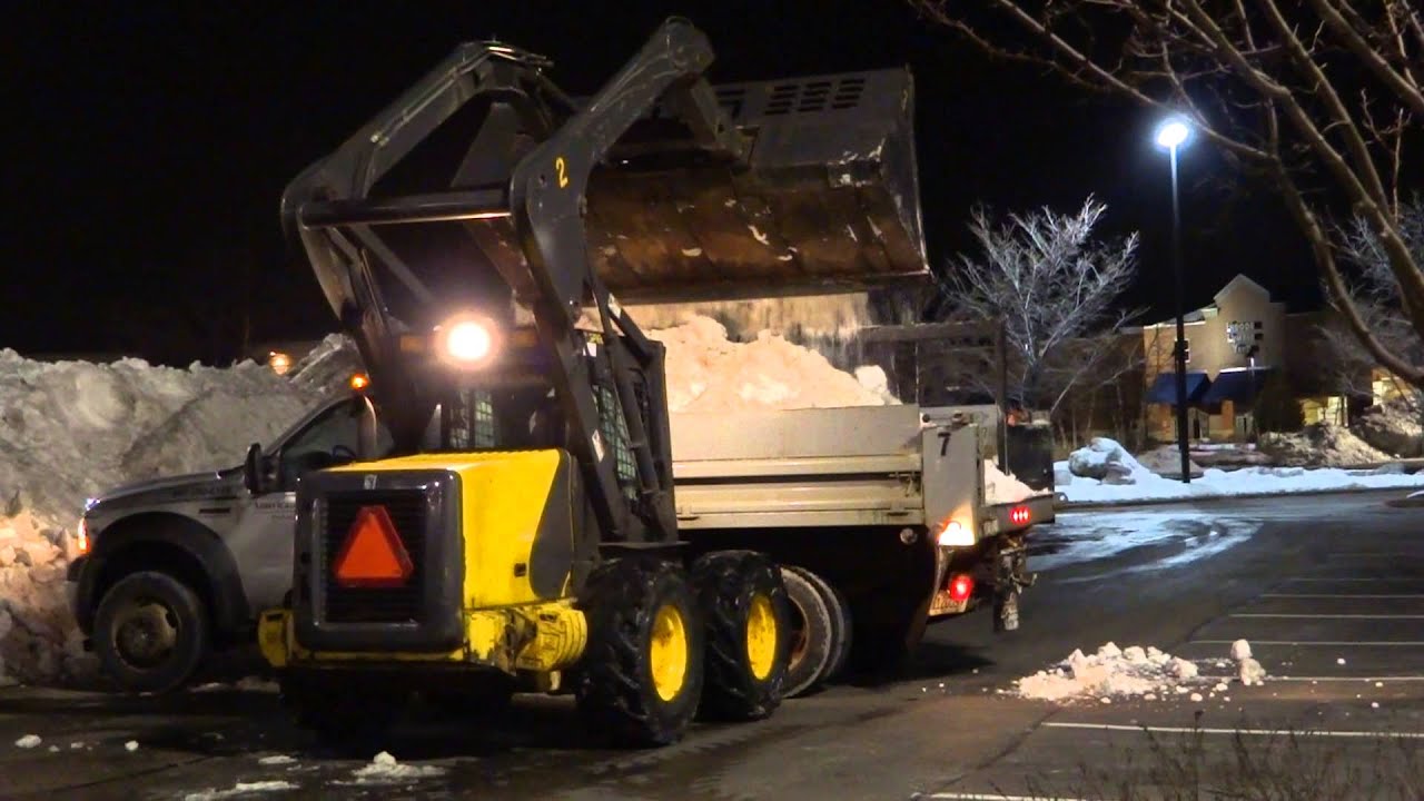 American Snow Removal Large Scale Parking Lot Snow Management YouTube