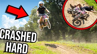 PIT BIKE RACE ENDS WITH FACE FULL OF DIRT!