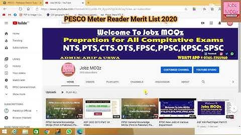 Pesco meter reader merit list 2020