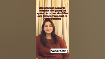 Recovery or disaster testing. #shorts #softwaretesting #recoverytesting #nonfunctionaltesting