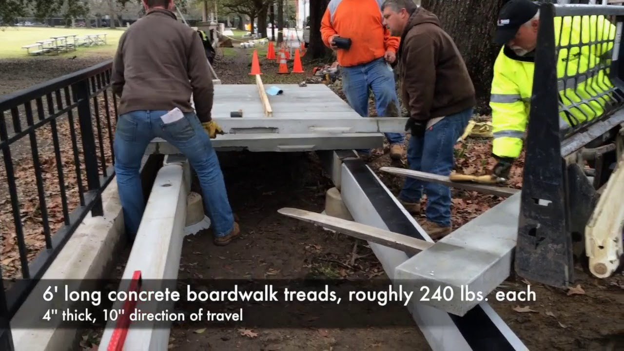 Hampton Park, Charleston, SC - Concrete Boardwalk Installation