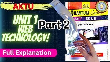 web technology | web technology aktu unit 1 | web technology quantum | #webtechnology #aktu