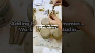 Making feet for ceramic pots (Satisfying Process)