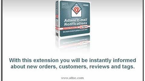 Admin E-Mail Notification extension for Magento