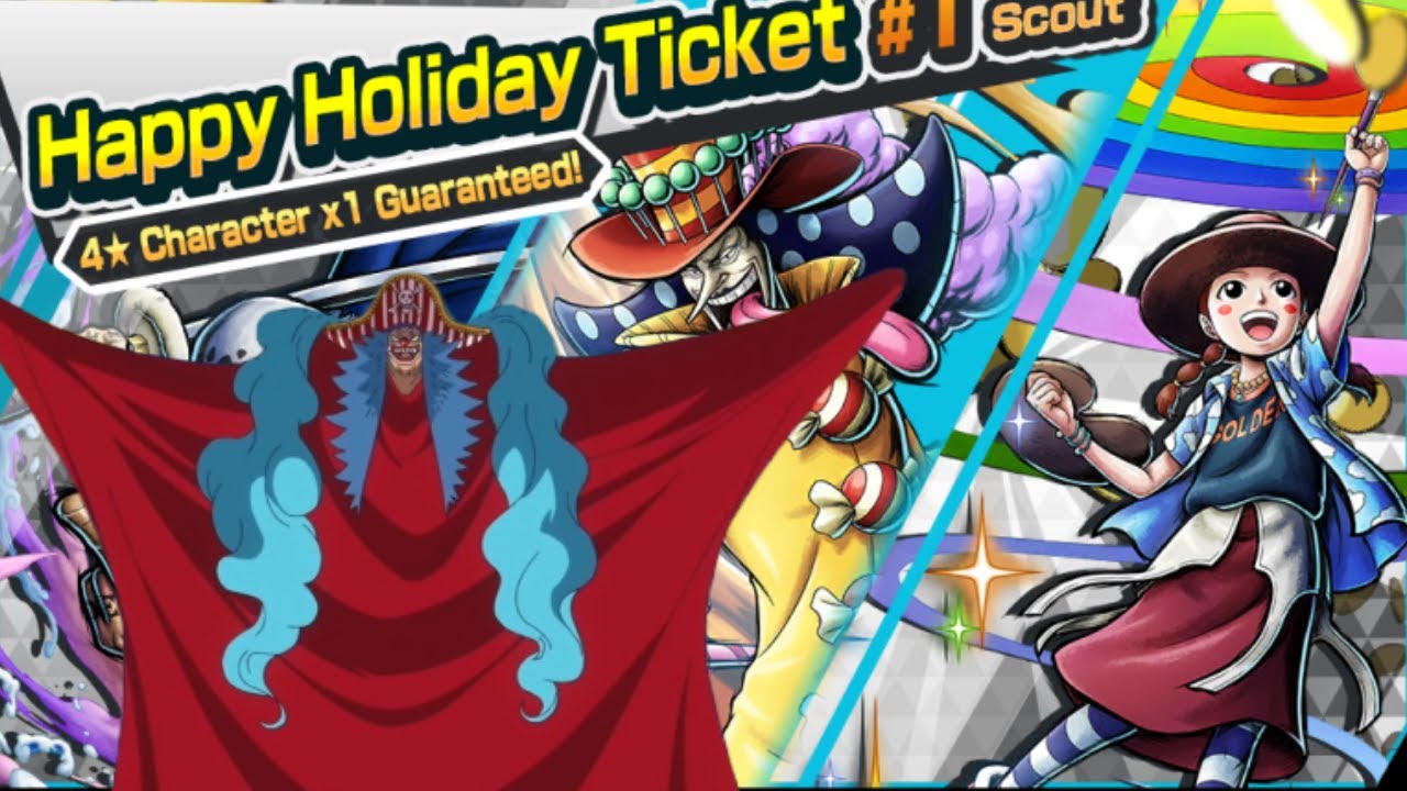 HAPPY HOLIDAY TICKET SCOUTS SUMMON ONE PIECE BOUNTY RUSH OPBR LEAGUE