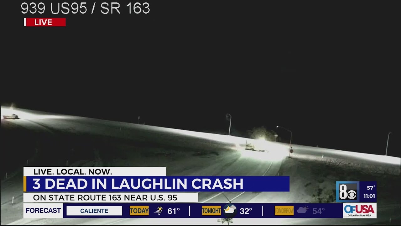 3 dead in Laughlin crash involving semi-truck, motorcycle