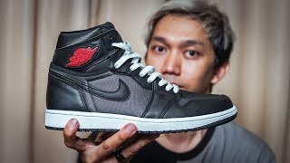 MACHO BANGET!! Air Jordan 1 BLACK SATIN Indonesia