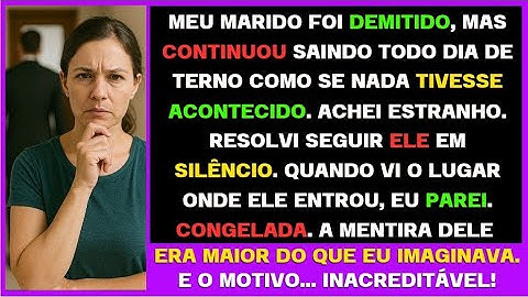Meu marido fingia que ia trabalhar, mas eu o segui em uma manhã e descobri onde ele sempre ia...