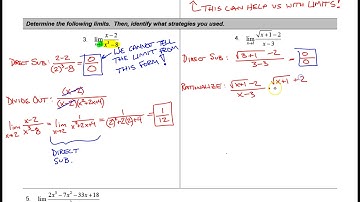 S1.3 - Evaluating Limits Analytically, Part 1, 1 of 2