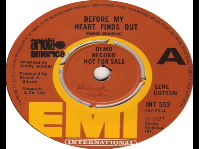 Gene Cotton   Before My Heart Finds Out 1978