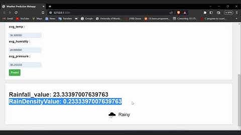 Weather Forecasting Using IoT & ML