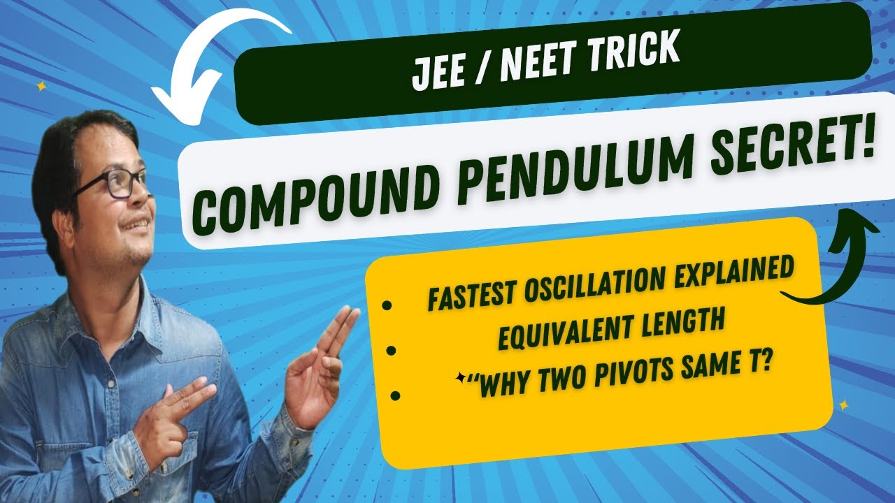 Why Same Compound (Physical) Pendulum Swings from Two Different Points? | JEE/NEET