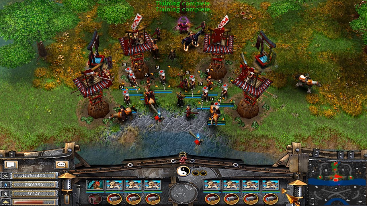 Battle Realms WotW: Skirmish - Serpent vs 4 Players Team (Kill the Keep, 7 - Off the Beaten Path)