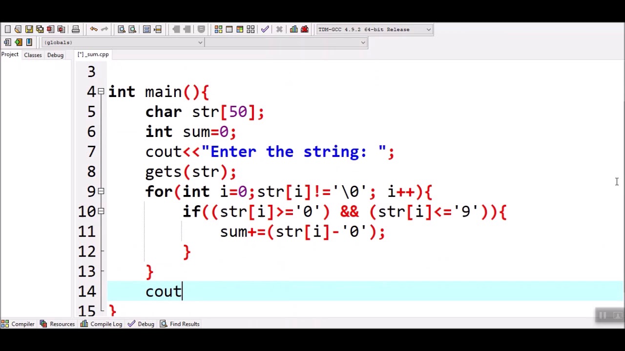 How To Find The Sum Of All Numbers Present In The String In C YouTube How To Find The Sum Of All Numbers Present In The String In C YouTube