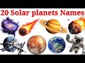 20 Solar System Objects | Space Objects Names in English | Kids Learning Video