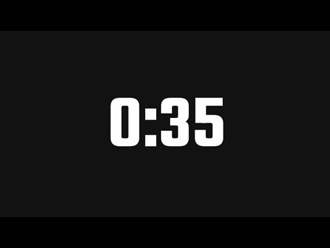 35 Second Countdown Timer | Tick Sound | Black Screen