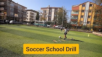 U9&10| Shooting Drill with Passing and Directional First Touch- Futbol Okulu Pas ve Şut Çalışması