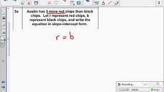 Writing Linear Equations   Context #5a