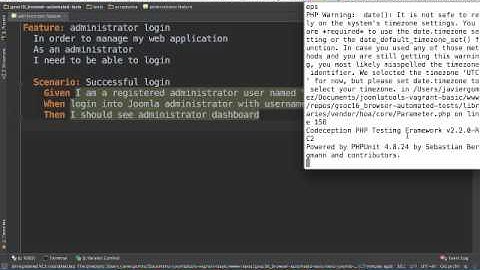 Joomla Gherkin and Codeception