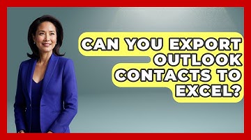 Can You Export Outlook Contacts To Excel? - TheEmailToolbox.com