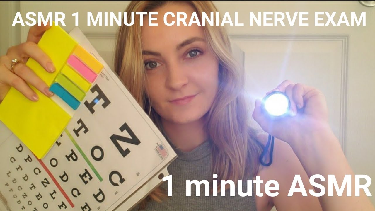 ASMR ONE MINUTE CHAOTIC CRANIAL NERVE EXAM (1 MINUTE ASMR)