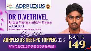 🎯NEET-PG 2026 TOPPER INTERVIEW | AIR-149 | UG: Karpaga Vinayaga Institute,Chennai | With Dr.Vetrivel
