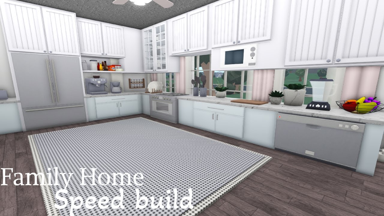 Family home speed build (interior) || Roblox Bloxburg - YouTube
