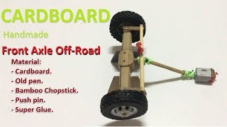 How to make RC Heavy Truck Front Axle Off Road From Cardboard