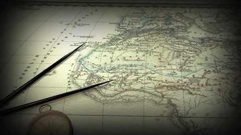 Old Map Spain to Africa Motion Graphics