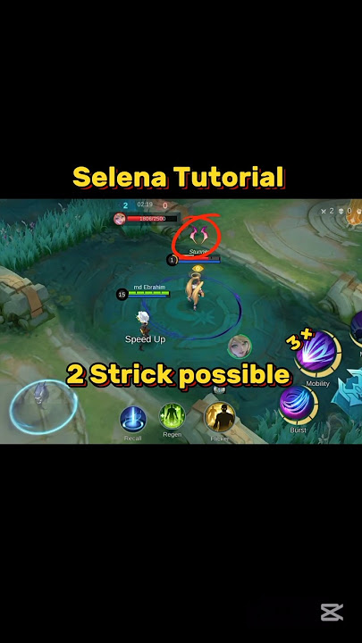 Selena Skill combo Tutorial Mobile legends #ml2b #selena #tutorialmlbb