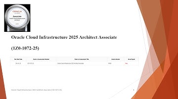 Practice Test - Oracle Cloud Infrastructure 2025 Architect Associate (1Z0-1072-25)