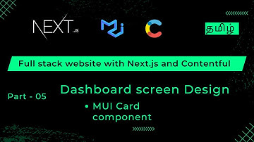 Dashboard page design with MUI Card component | Full stack with Next.js, MUI, and Contentful Tamil