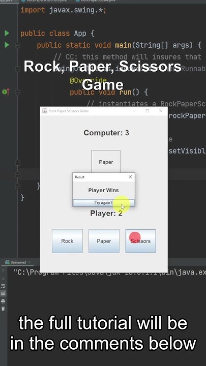 I made another game in Java (Rock, Paper Scissors) - YouTube