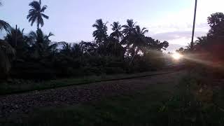 Sri Lanka Railway S13 967 970 Galu Kumari Train Near Weligama Railway Station