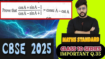 Prove that (cos A + sin A - 1)/(cos A - sin A + 1) = co sec(A) - cot A