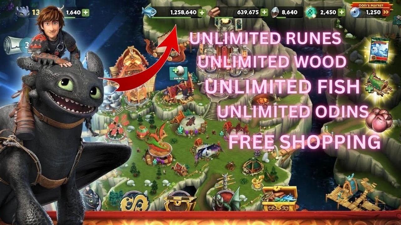 Dragons Rise Of Berk Mod Apk Unlimited Runes, Free Packs