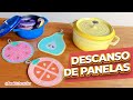 DESCANSO DE PANELAS | Use retalhos para fazer, sugestão de passo a passo com costura criativa - DIY