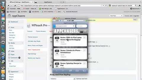 Review: WPtouch Pro Wordpress Plugin Part 1