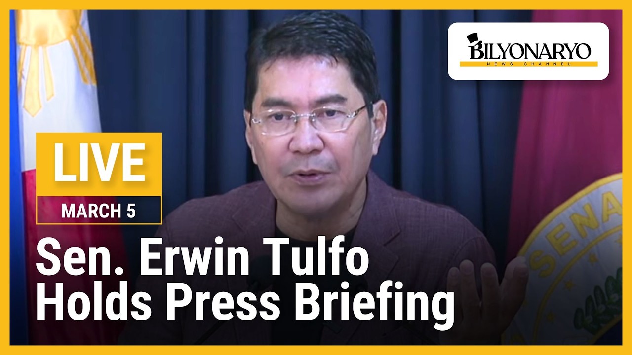 LIVE: Sen. Erwin Tulfo Holds Press Briefing | March 5, 2026