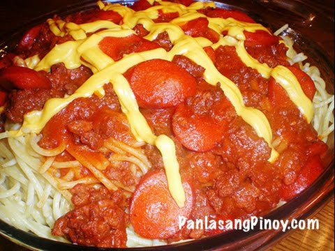 Pinoy Spaghetti | How to Cook Filipino Style Sweet Spaghetti | Panlasang Pinoy