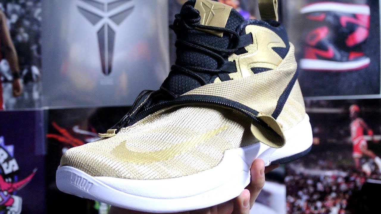 cortina Dempsey caminar Nike Zoom Kobe Icon Jacquard - Metallic Gold/Black/White + On Feet - YouTube