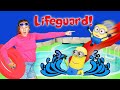 Assistant Trains How To Be A Lifeguard with Minions at the Waterpark