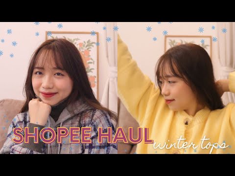 SHOPEE HAUL ?| GIVEAWAY (áo sweater)+ UNBOX ÁO ẤM XINH (áo nỉ, cardigan,...) ❄️| BY BLING