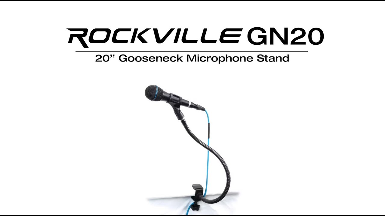 All About Your Rockville GN20 20" DJ Gooseneck Microphone Stand, Clamps to Any Table or Stand