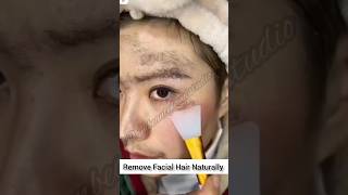 Remove Facial Hair Naturally #shorts #skincare Smbeautylandstudio