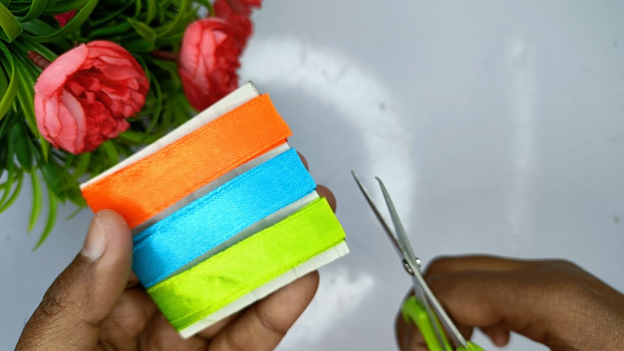 DIY Wall Hanging/Ribbon Wall Hanging/Wall Decoration Craft/Waterlily ...