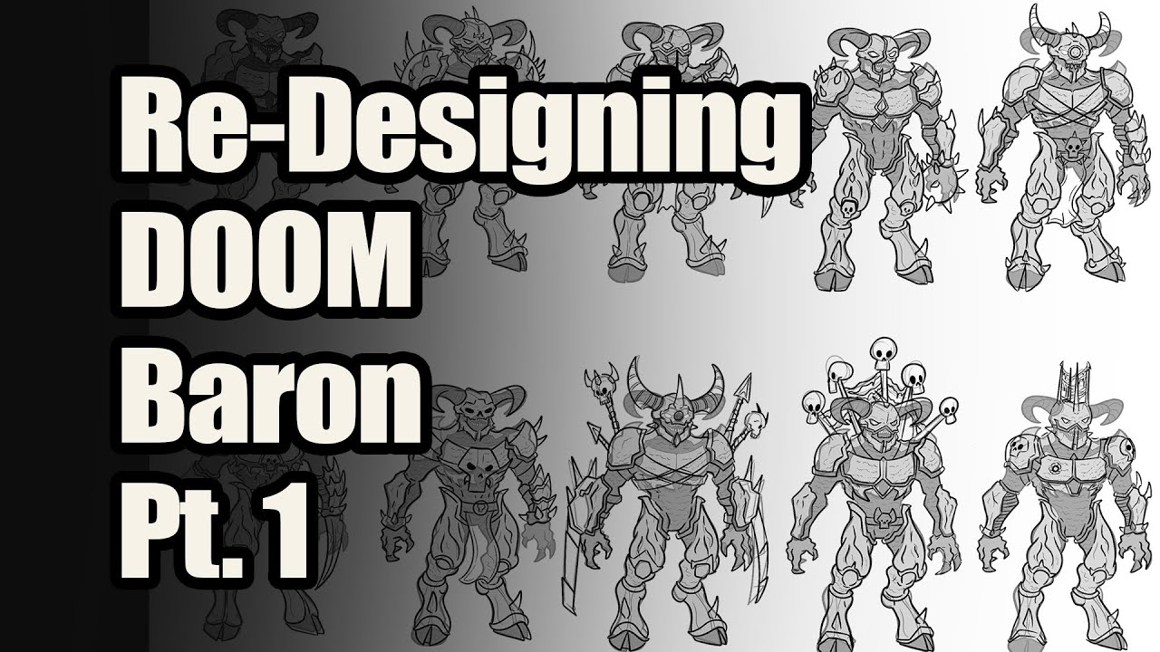 Re-Designing DOOM The Torch Baron Pt 1 #doom #art #doomthedarkages # ...