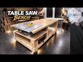 Building a Table Saw Workbench with Integrated Saw (DIY Garage Workshop Upgrade)