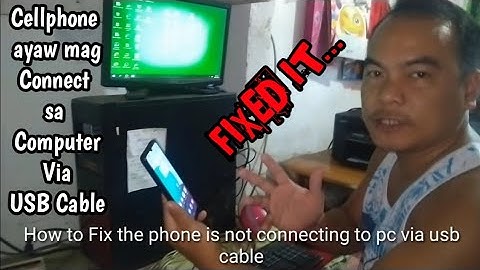 My phone is not connecting to PC via USB cable "Charging Only" Let